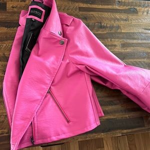 Eloquii Barbie Pink Leather Jacket